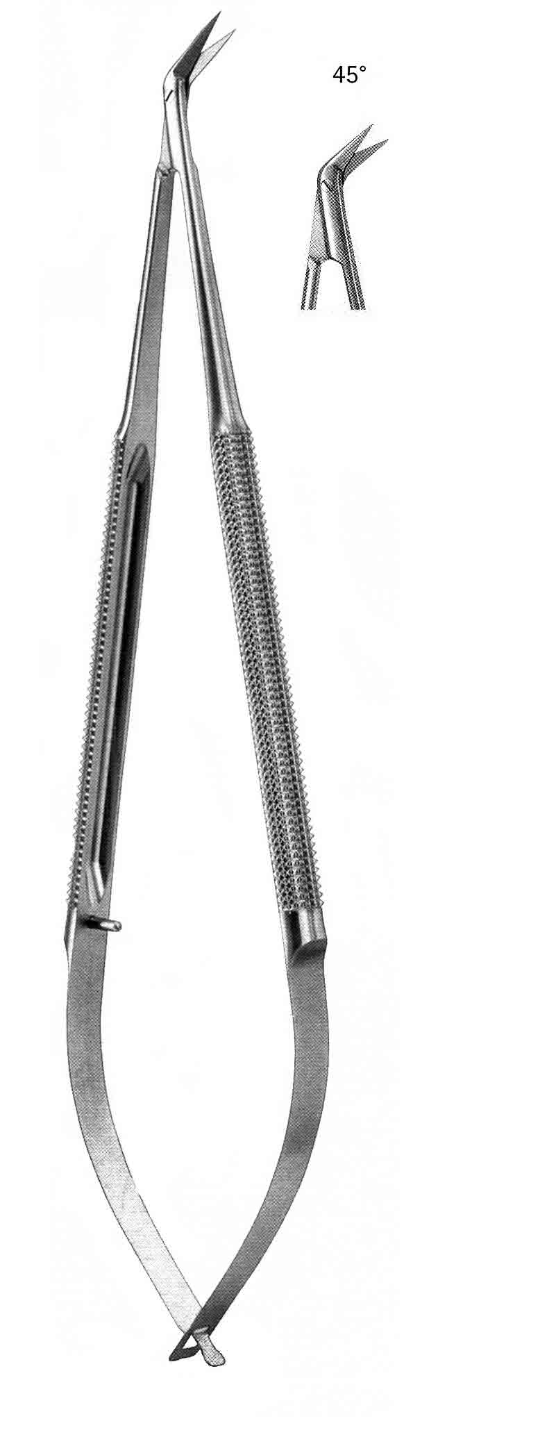 MİKRO MAKAS EĞRİ  45º 16.5 CM   